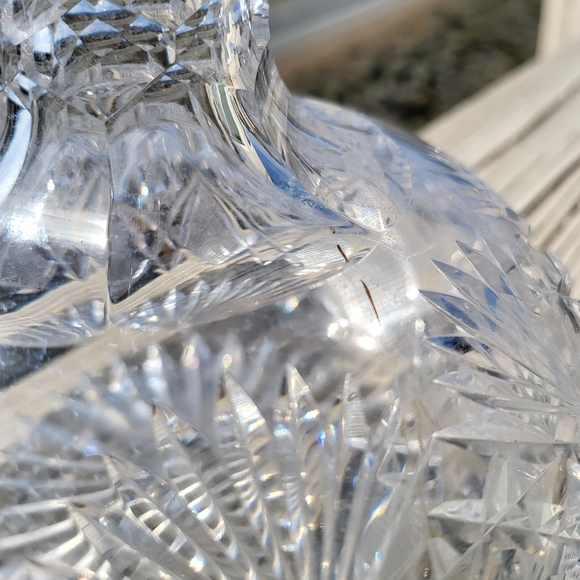 Antique Hawkes Crystal Vase/ Decanter Gladys Pattern 7" c. 1901 - Picture 4 of 9